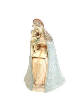 Vintage M.I. Hummel Goebel Flower Madonna and Child with Donut Halo